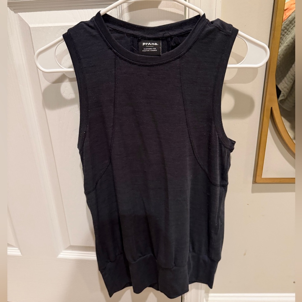 Prana Women's Charcoal Banded Bottom Tank Top